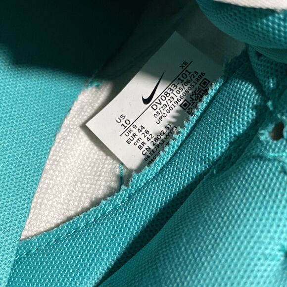 Nike Dunk Low Clear Jade White Teal Mens DV0833-101 Size 10 Sneakers - Picture 6 of 8